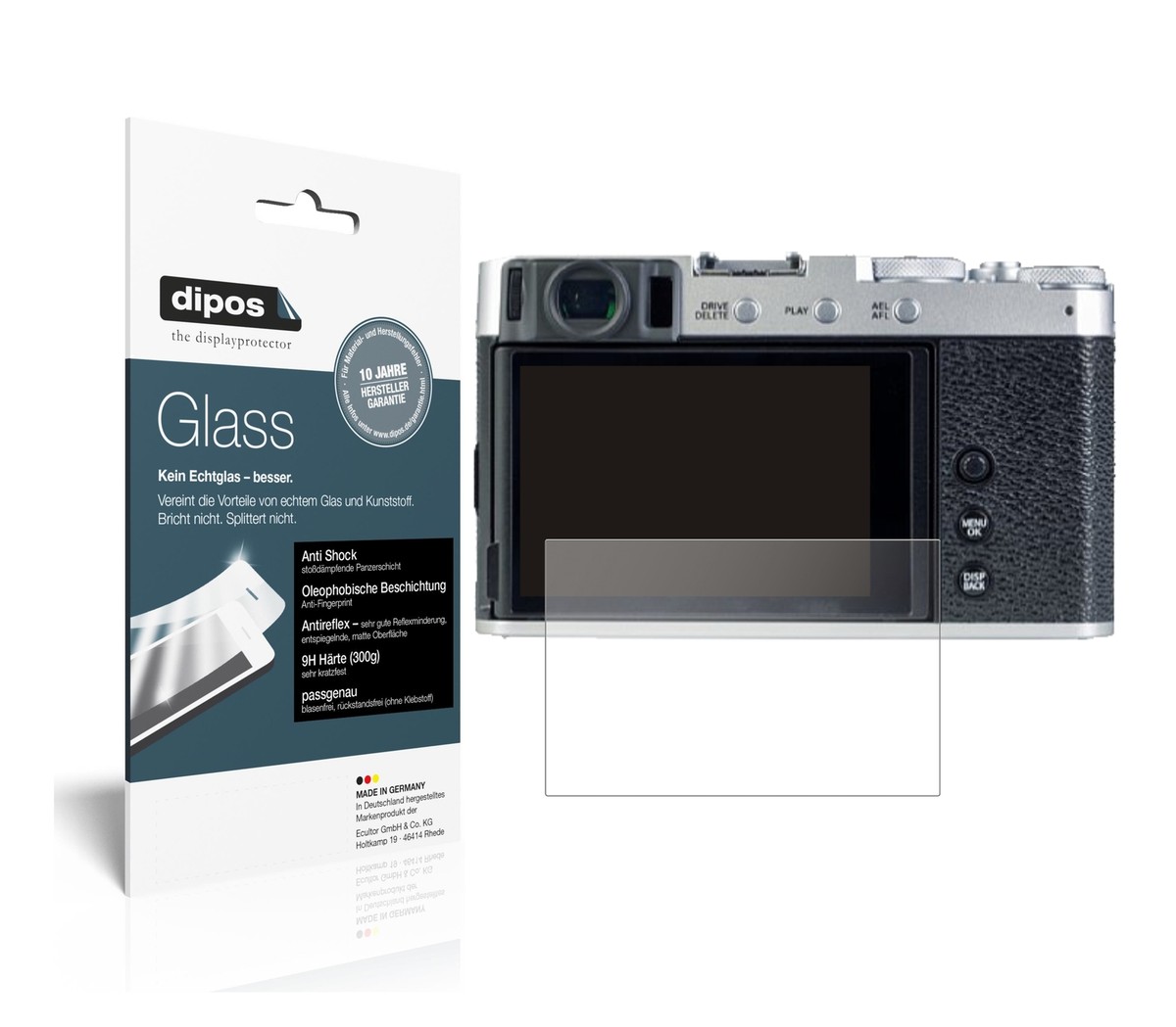 dipos I 2x Pellicola Protettiva opaco compatibile con Nikon D3S Protezione Vetro Flessibile 9H