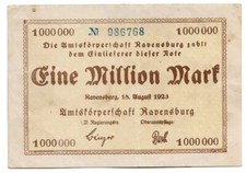 1 milion marek Ravensburg Notgeld 1923 (3)
