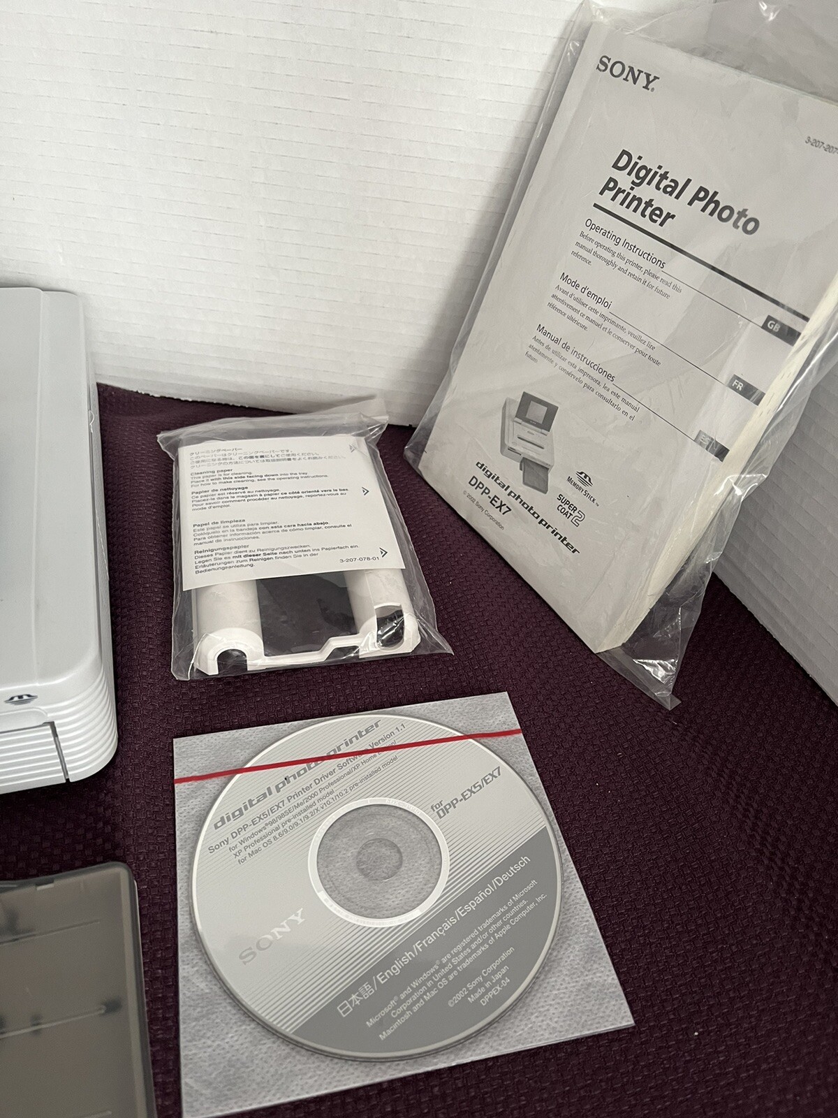 Sony DPPEX7 Digital Photo Thermal Printer Bundle Tested & Works