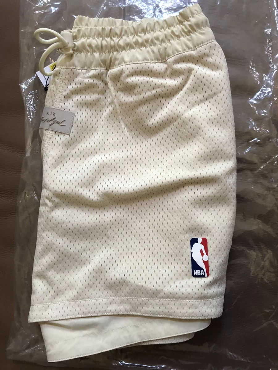 Nike x Fear of God x NBA Basketball Shorts FOG Brand New Sail/Cream Sz Small