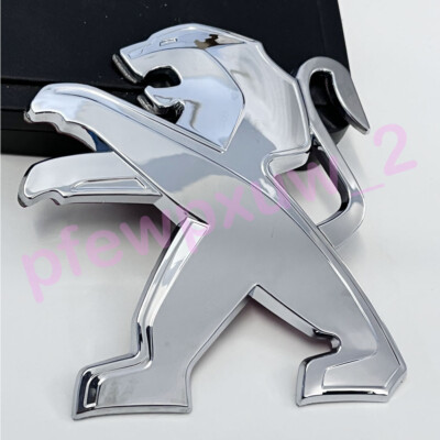 1 Pcs Für Peugeot Auto Zubehör 3D Abzeichen Chrom Emblem Aufkleber Silber New