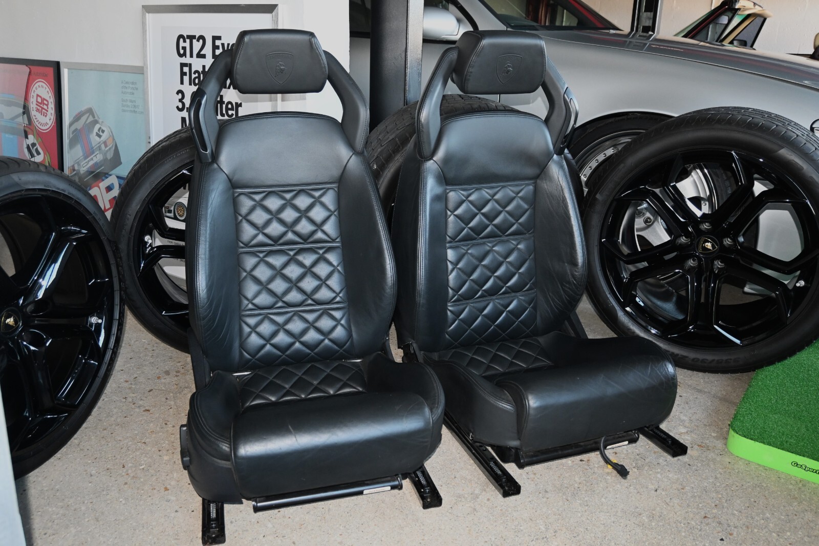 Lamborghini Gallardo LP560-4 2008 Black Leather Power Seats Pair