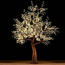 Bright Baum Cherry LED Artificial Tree 9FT Warm White Light Store Decor