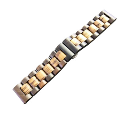 22mm Uhrenarmband Watch Strap aus Holz Uhrenband für Braun