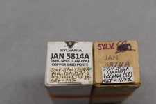 5814A JAN 12AU7A Sylvania Audio Receiver Power Vacuum Tubes Tested Pair