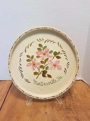 Dogwood Martinsville VA NASCAR hand painted Tin Tray  11'' E.T. Nash Co.  NY