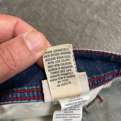 LL Bean Jeans Men's 38 X 30 Blue Denim Cotton 5-Pockets Straight Leg Zip Fly - Picture 16 of 17