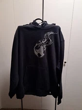 Earth On Fire Graphic Men's Black Hooded Sport Tek Sweatshirt 4XL NEW gift idea