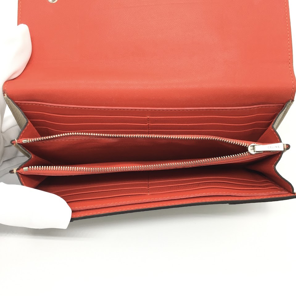 CELINE Used | large flap multi-function bi-fold l… - image 8