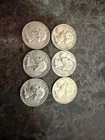 Lot of 6 Silver Washington Quarters – 90% Silver – Pre-1965 - $1.50 Face Value
