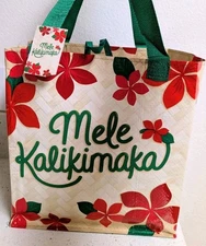 Foodland Hawaii Mele Kalikimaka Merry Christmas 2025 Reusable Shopping Tote Bag