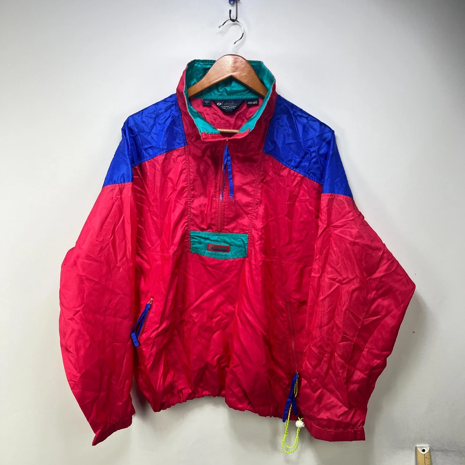Vintage 90s Columbia Windbreaker Jacket Large