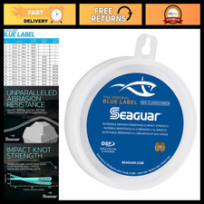 100 Fluorocarbon Fishing Leader Line for Saltwater, Clear, Multiple Sizes Avail