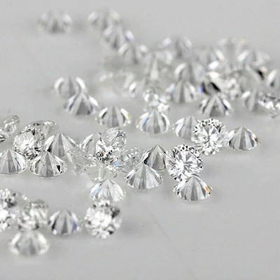 1 CT Natural White Diamond 3 mm 10 Pcs Round Cut VVS1 D Grade Certified D100