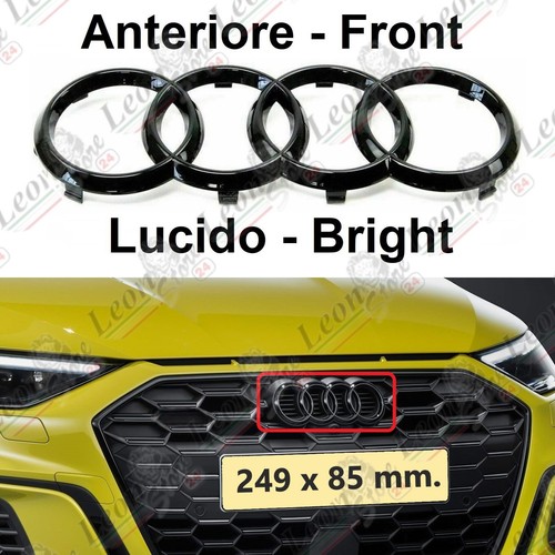 Wappen Logo Ringe für Audi vorne und/oder hinten schwarz glänzend Fries Emblem - Bild 2 von 17