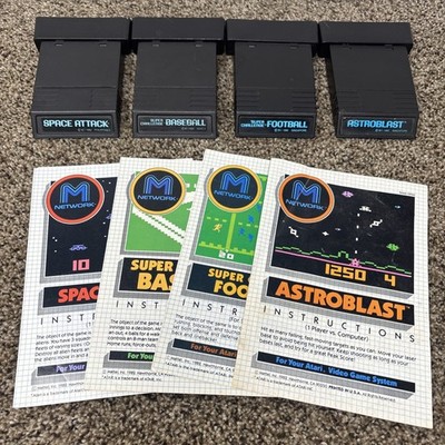 1982 Atari 2600 M Network Game Lot Of 4 Tested Atari Game Lot With Manuals