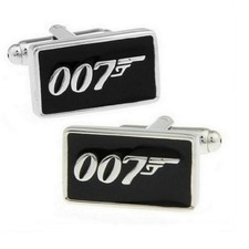 007 CUFFLINKS James Bond Secret Agent Spy Groom Best Man Wedding NEW w GIFT BAG