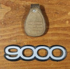 Genuine Saab Emblem With Leather Keychain 9000 Turbo Oem Original Genuine Saab Emblem With Leather Keychain 9000 Turbo Oem Original