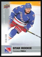 2019-20 Upper Deck CHL Exclusives #351 Francesco Pinelli /100 Kitchener Rangers
