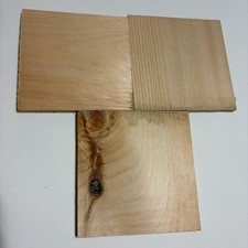 3 Pack Unfinished Wood Blanks Rustic DIY Craft Boards Made in USA