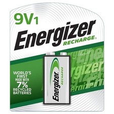 Energizer Recharge 9 Volt Battery 1 Pack , Rechargeable 9V Battery