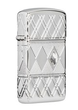 Zippo Slim® Armor® Diamond Design Collectible Collector Gas Lighter Refillible