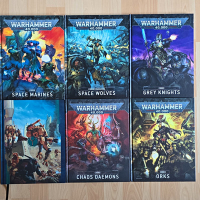 Warhammer 40.000 Codex Set: Space Marines, Wolves, Grey Knights