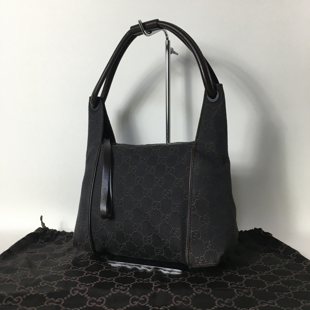 Vintage Gucci GG Canvas Dark Brown Handbag 2506 32