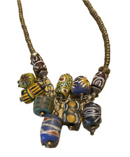 African Trade Bead Necklace  
