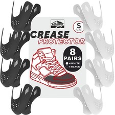 Keystone Peak KP 8 Pairs Shoe Crease Protector Big US 7 - 13 , Black  White