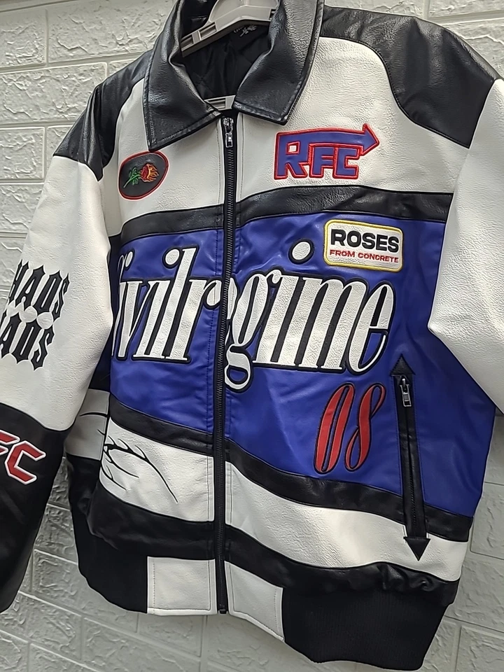 Гоночная куртка Civil Regime Full Throttle искусственная кожа мужская размер большой - Изображение 4 из 4