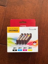 Genuine Canon 281 Value Pack Black Cyan Magenta Yellow Ink Cartridges 4 Pack
