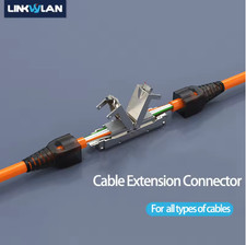 RJ45 Cat5e Cat6A Cat7 LAN Cable Tool-less Extension Connector Network Extender J