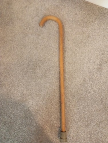 Gehstock aus Holz mit Hakengriff Gehhilfe Mobilität gebraucht 80 cm