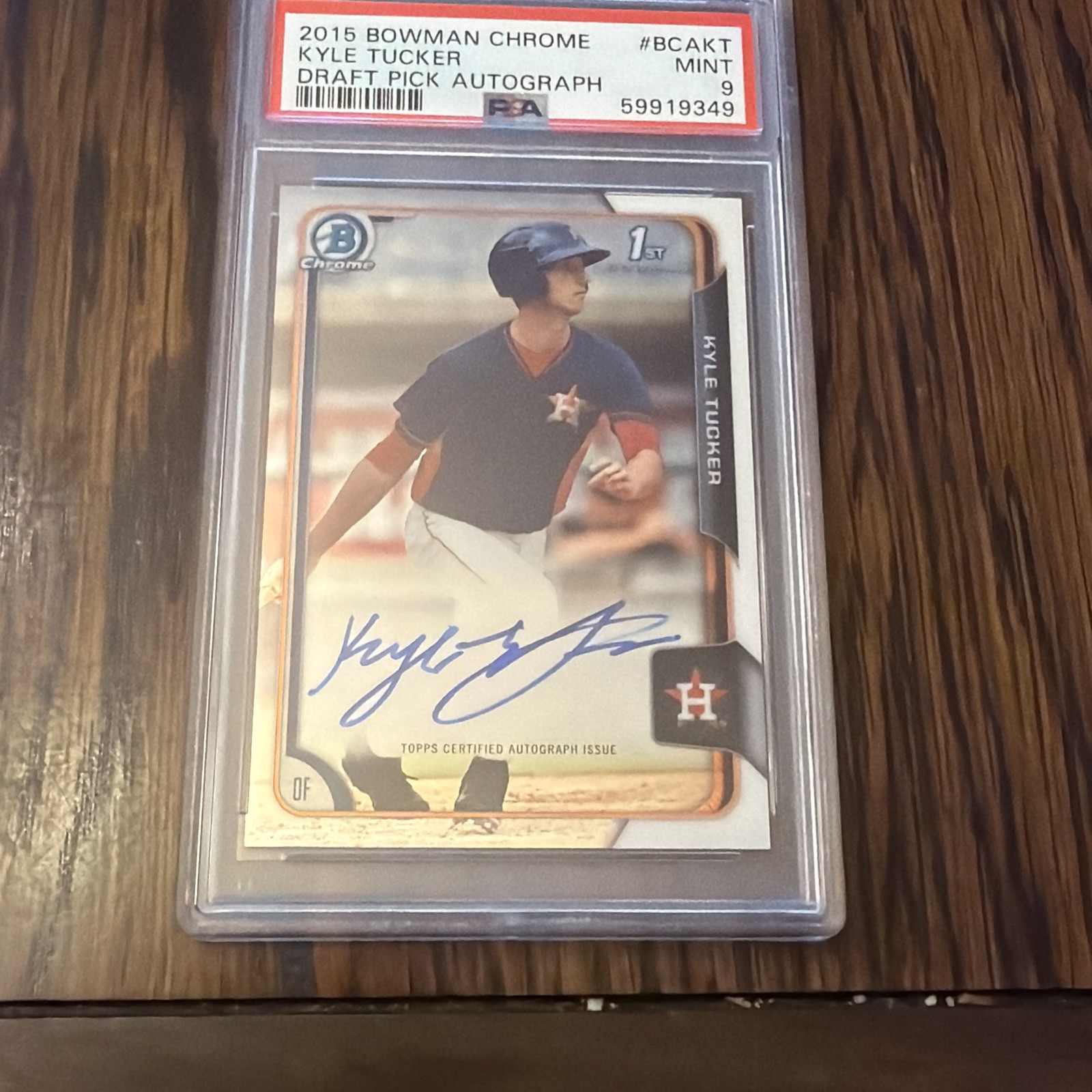🔥2015 Bowman Chrome Draft Kyle Tucker 1st Auto BCA-KT PSA 9 RC  DODGERS
