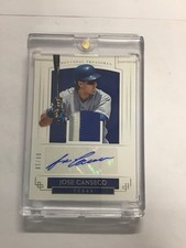 2018 Jose Canseco National Treasures Game Used Patch Auto # 09/10 Rangers RARE