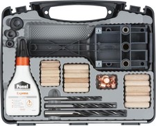 wolfcraft Universal Dowelmaster Set I 4645000 I The Complete Starter Set for All