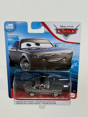 Disney Pixar Cars- STERLING WITH HEADSET FLORIDA 500 SERIES Mattel toys