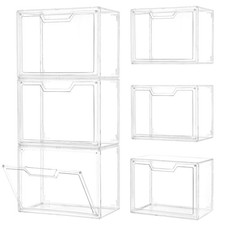 3 Pack Clear Storage Organizers with Lids, Containers 3pack