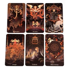 Tarot Oracle Deck 78Pcs Night Tarot Divination Game Party Playing Tarot Cards Fa