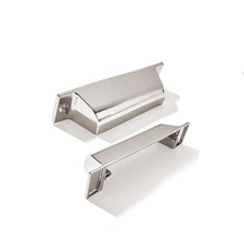 2 Pack 2-1/2 Inch Center to Center Polished Nickel Cabinet Cup Pulls Drawer P...