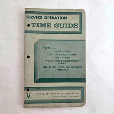 1954-1958 Studebaker Packard Service Operation Time Guide Manual Booklet Vintage 1954-1958 Studebaker Packard Service Operation Time Guide Manual Booklet Vintage
