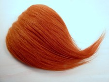 Troll Doll Wig Replacement Hair Icelandic Mohair 3 x 3" Pumpkin Orange OOAK