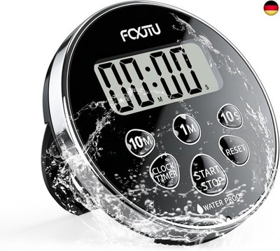 FCXJTU Wasserdichter Badezimmer-Dusch-Timer mit magnetischer Rückseite und 
