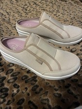New Ryka Women  s 7.5 Wide Slip-on Mules. Taupe. Comfortable. Brand New