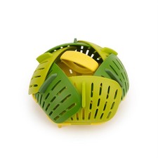 Joseph Bloom Folding Steamer Basket for Vegetables, One-size, Green
