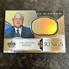 2019-20 Upper Deck Black Diamond Hall of Fame Rings Gold Rogie Vachon LA Kings