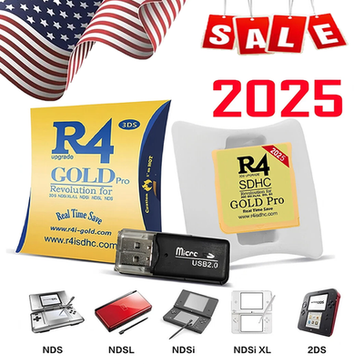 #ad 2025 Version R4 Gold Pro SDHC R4i For DS 3DS 2DS Revolution Cartridge USB $752.49