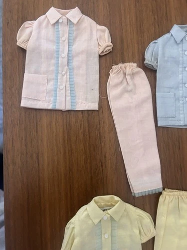 3 Unused Sets Vintage Barbie Pak  Pajamas 1960’s