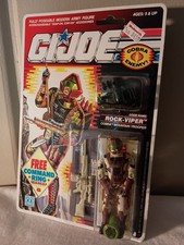1989 G.I. Joe Rock-Viper  Cobra Mountain Trooper MOC with Command Ring